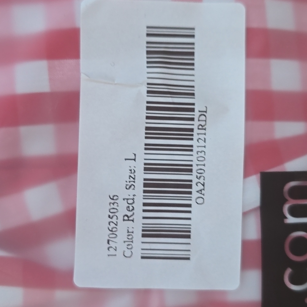 NWT Commense Checkerboard Bow Back Crop Top Size Large - Picture 9 of 14